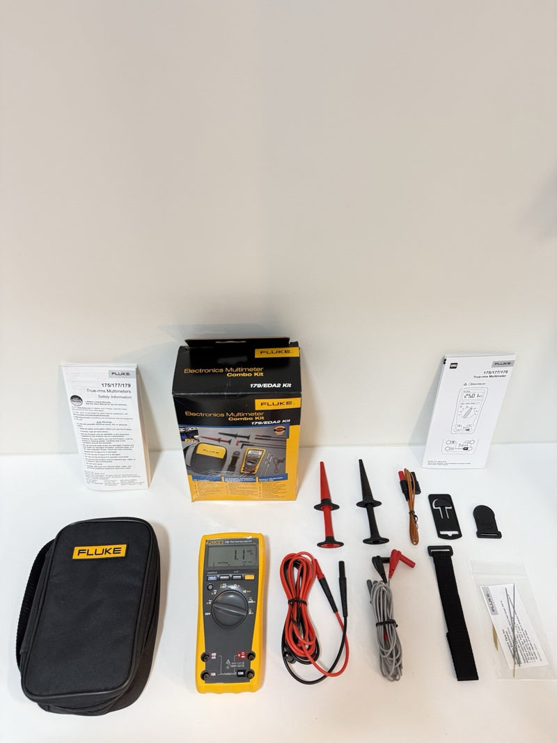 FLUKE 179/EDA2 MULTIMETER COMBO KIT CALIBRATED 2025