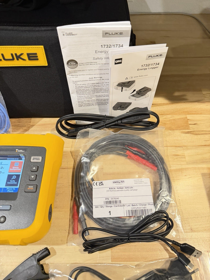 FLUKE 1732/EUS ENERGY LOGGER BOX KIT- SHIPS FAST (FREE SHIPPING)