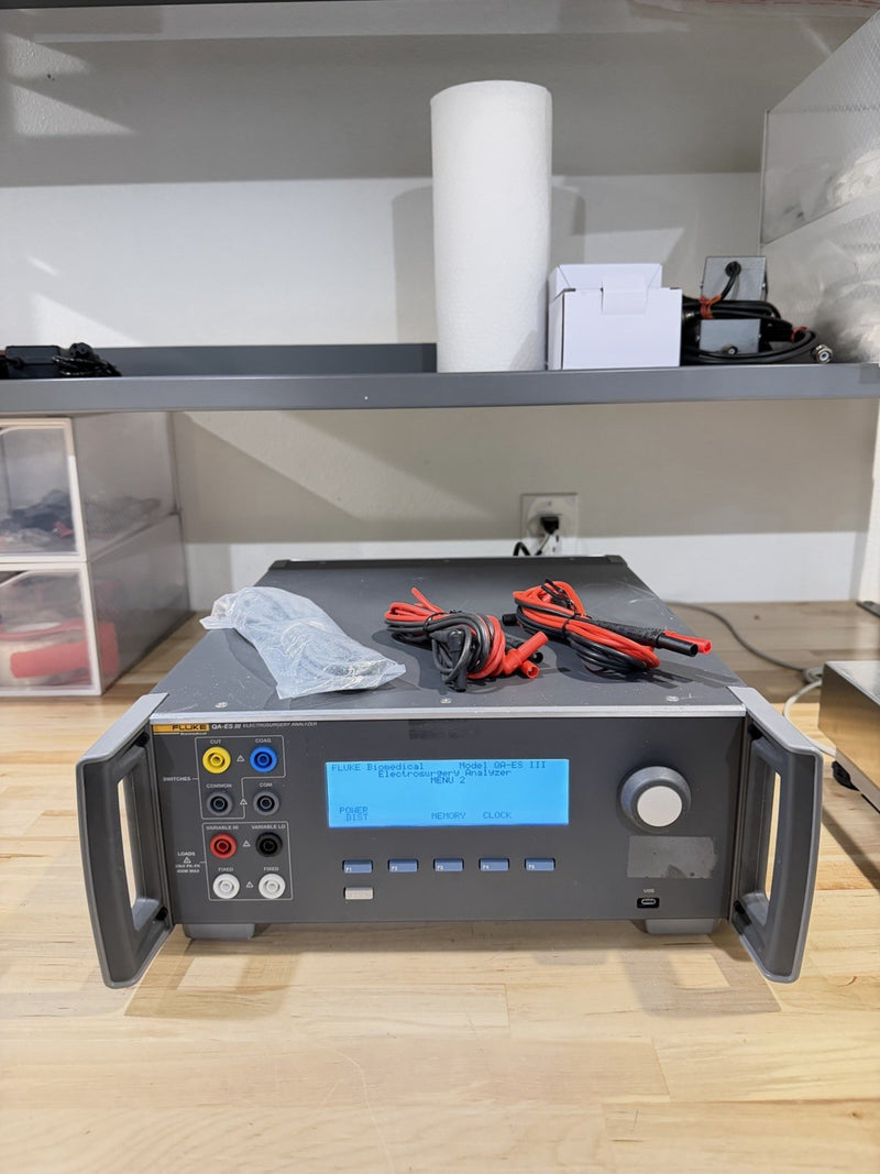 FLUKE BIOMEDICAL QA-ES III ELECTROSURGERY ANALYZER WITH LEADS TESTED