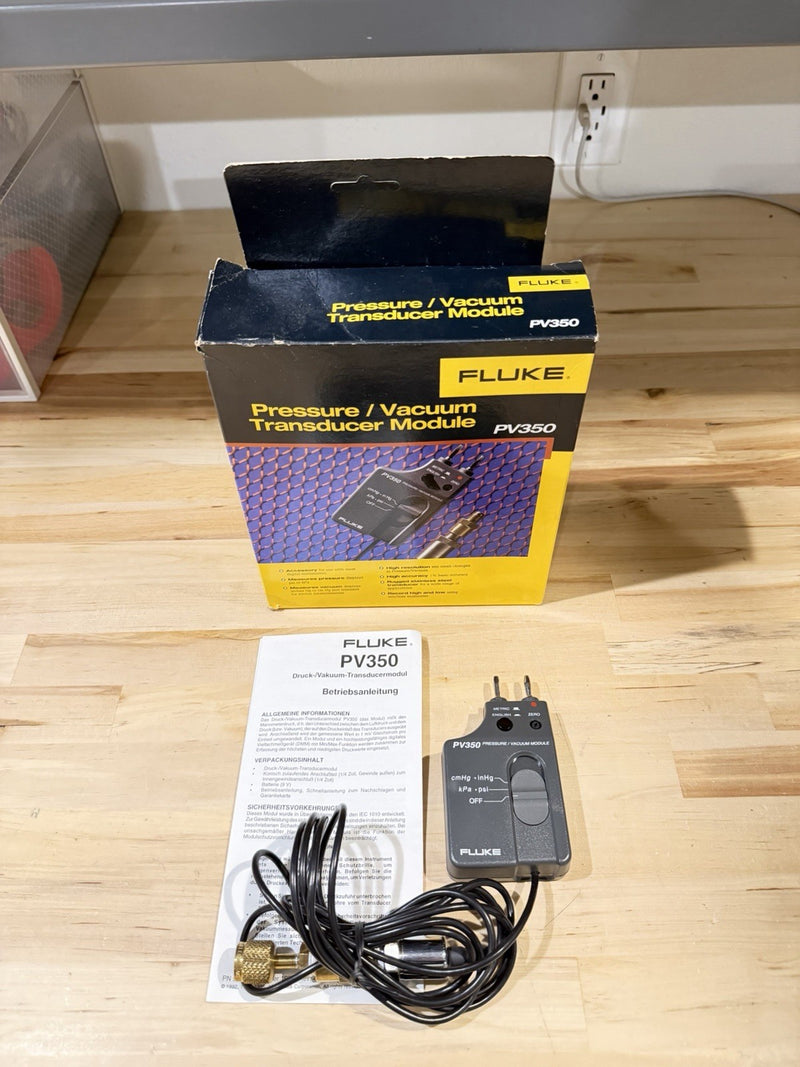 FLUKE PV350 PRESSURE VACUMM TRANSDUCER MODULE TESTED