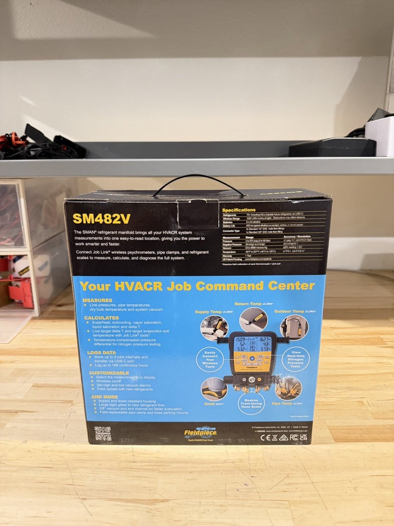 FIELDPIECE SM482V SMAN REFRIGERANT WIRELESS MANIFOLD 4 PORT (NEW SEALED)
