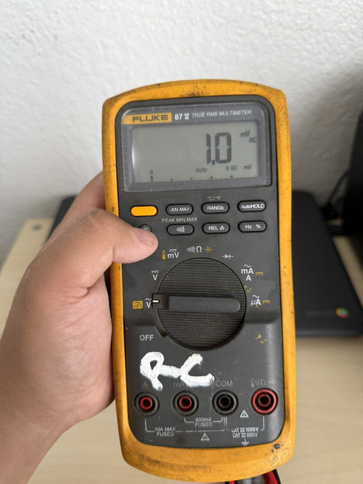FLUKE 87V TRUE RMS MULTIMETER W /LEADS - FREE SHIPPING (TESTED)