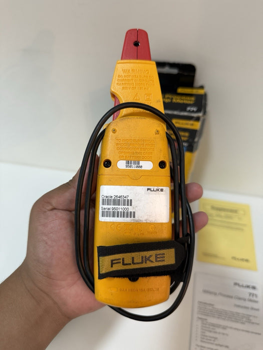 FLUKE 771 MILLIAMP PROCESS CLAMP METER WITH BAG & MANUALS