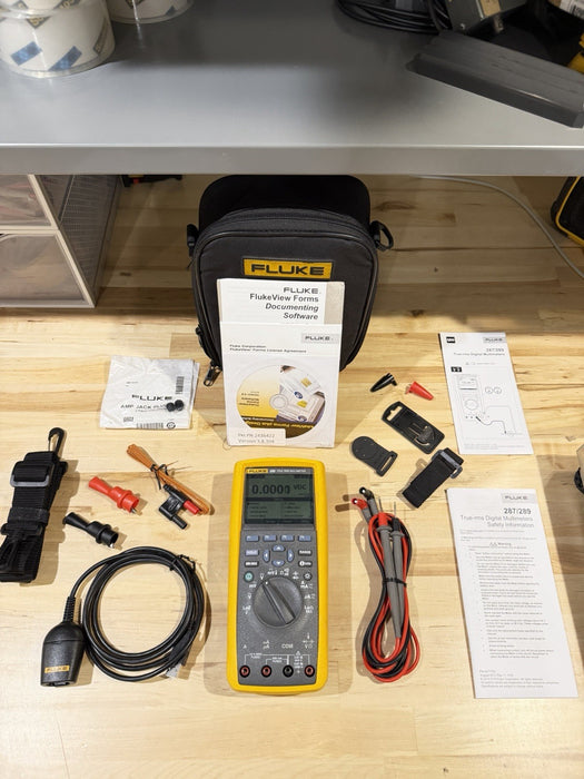 FLUKE 289 FVF COMBO KIT TRUE-RMS DATA LOGGING MULTIMETER (FREE SHIPPING) TESTED