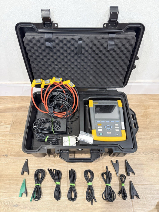 FLUKE 437 II POWER QUALITY & ENERGY ANALYZER WITH ACCESSORIES CALIBRATED 2026