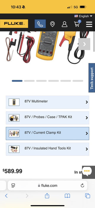 FLUKE 87V IMSK INDUSTRIAL MULTIMETER SERVICE COMBI KIT / NEW SEALED (MFD-2024)