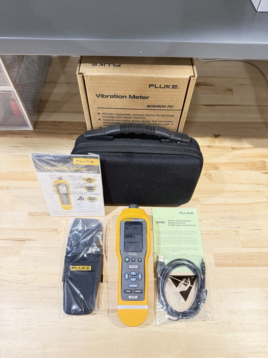 FLUKE 805 FC VIBRATION METER W / ACCESSORIES (NEW FACTORY SEALED) SHIPS FAST