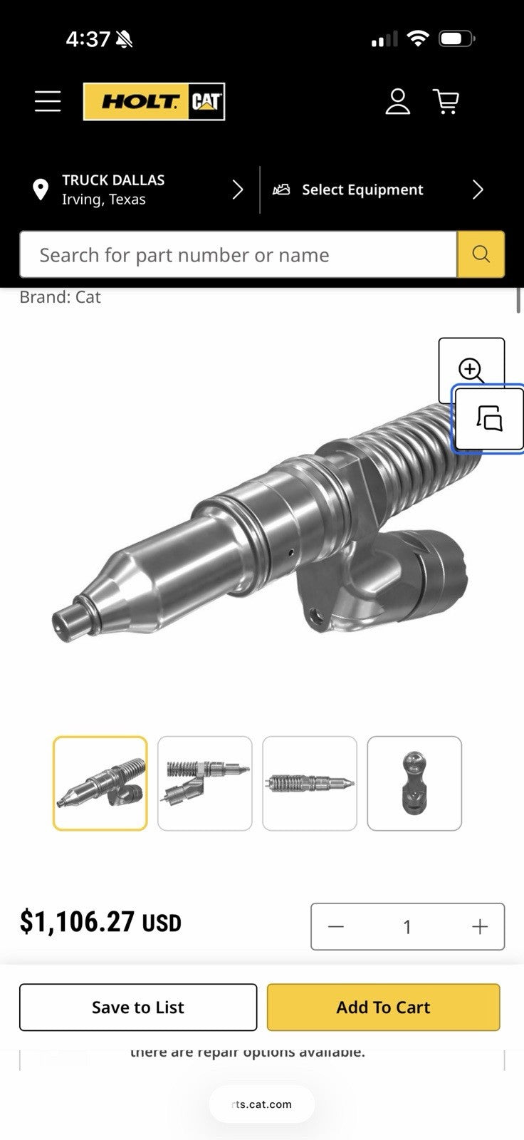 CAT 249-0712 DIESEL INJECTOR CAT
