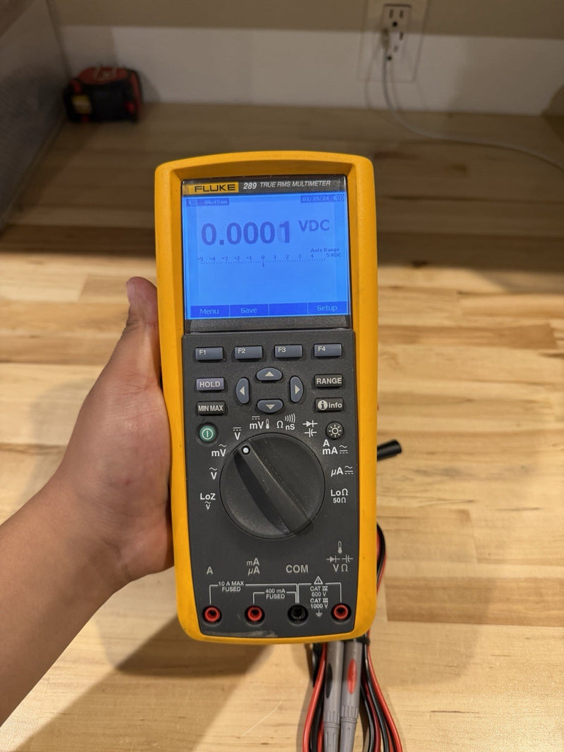 FLUKE 289 TRUE RMS ELECTRONIC LOGGING DIGITAL MULTIMETER W/ LEADS & CLIPS #7