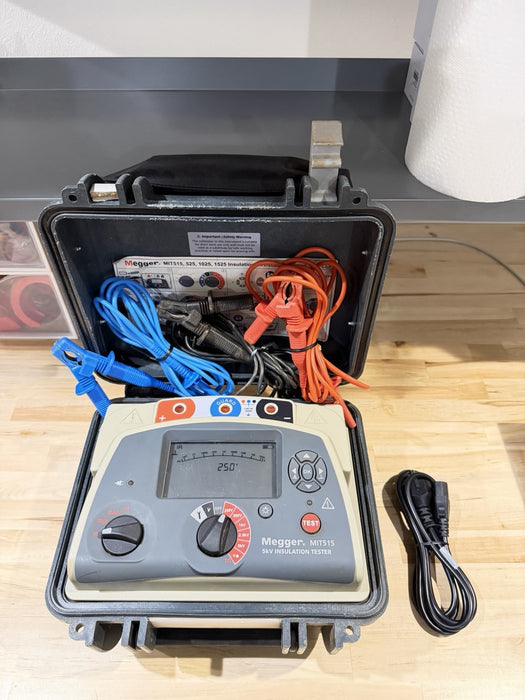 MEGGER MIT515 5KV INSULATION TESTER W/ LEADS & CHARGER (TESTED) FREE SHIPPING