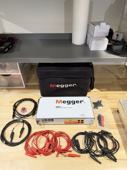 MEGGER SMRT 1 SMART PROTECTIVE RELAY TEST SYSTEM (CALIBRATED 2026) W/ CABLES