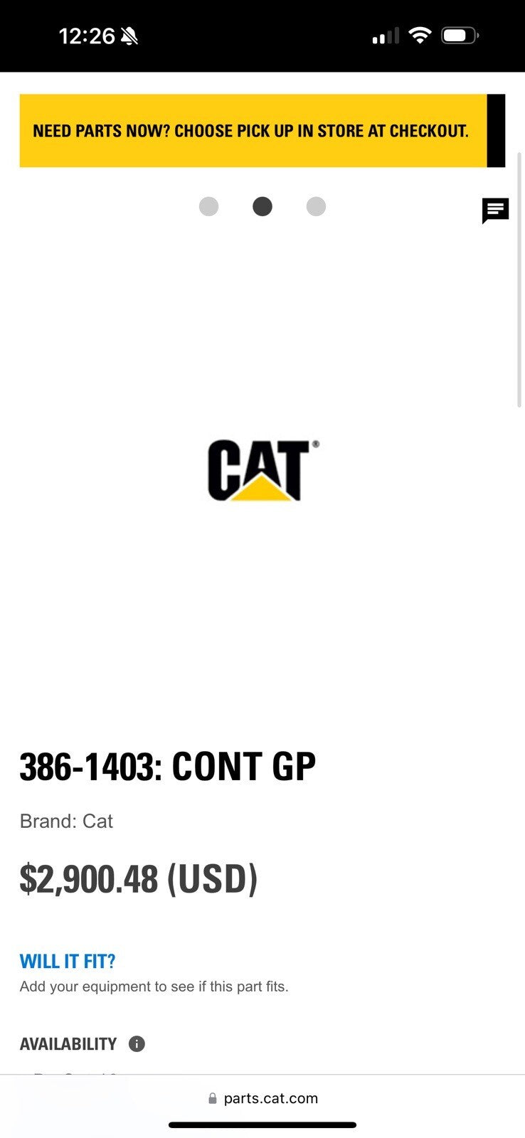 CAT 386-1403 CONT GP