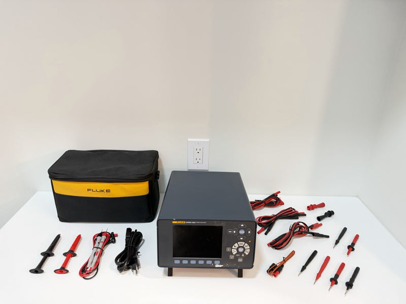 FLUKE NORMA 4000 POWER ANALYZER WITH LEADS & ACCESSORIES TESTED