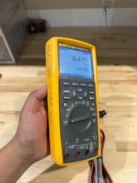 FLUKE 289 TRUE RMS ELECTRONIC LOGGING DIGITAL MULTIMETER W/ LEADS & CLIPS #8