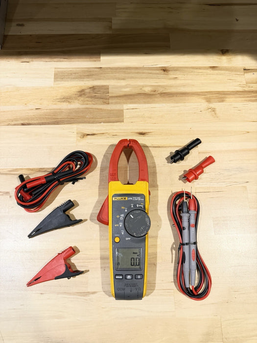 FLUKE 376 AC/DC TRUE RMS WIRELESS CLAMP METER W /LEADS & CLIPS -SHIPS FAST