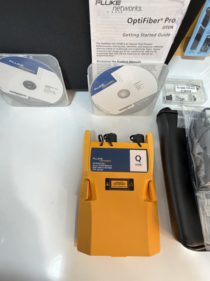 FLUKE NETWORKS OFP2-100-QI OPTIFIBER PRO QUAD OTDR V2 KIT (NEW SEALED) TESTED