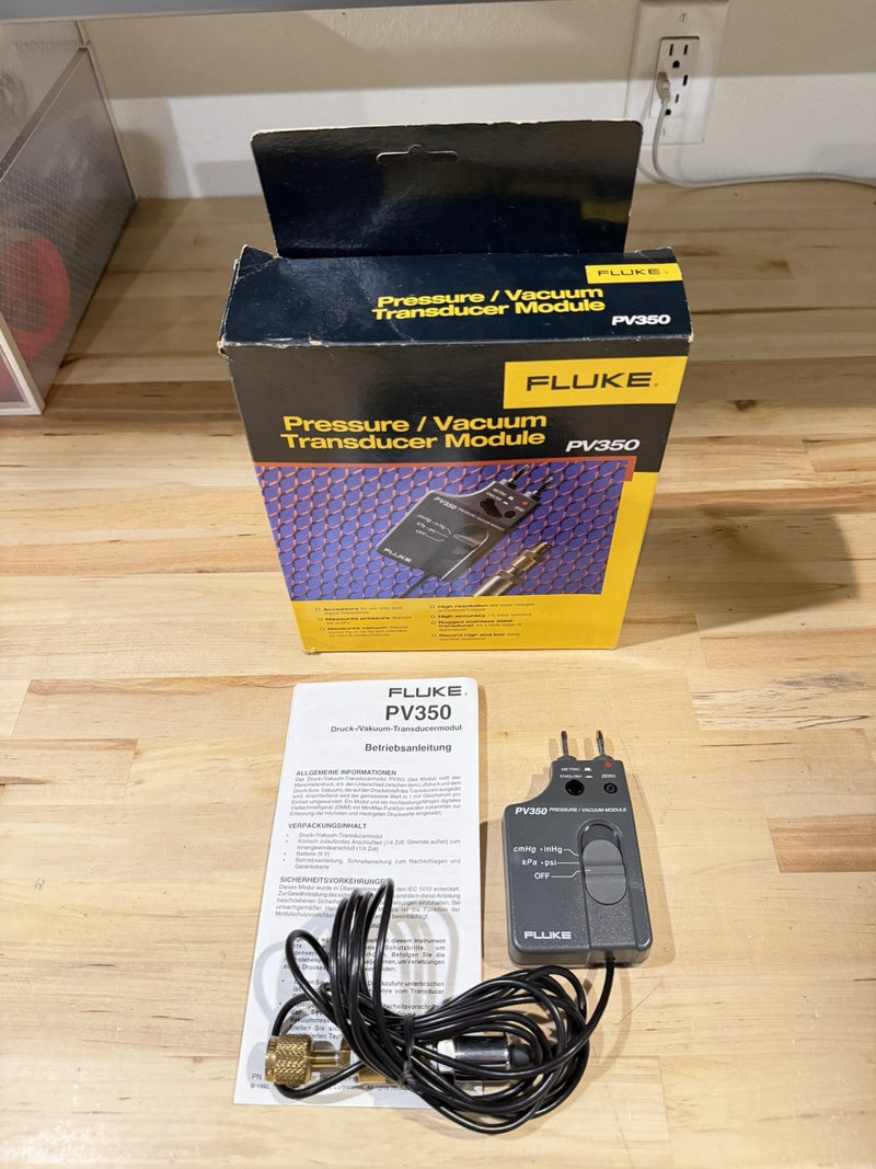 FLUKE PV350 PRESSURE VACUMM TRANSDUCER MODULE TESTED