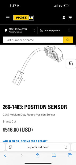 CAT 266-1483: POSITION SENSOR (NEW SEALED) GENUINE OEM