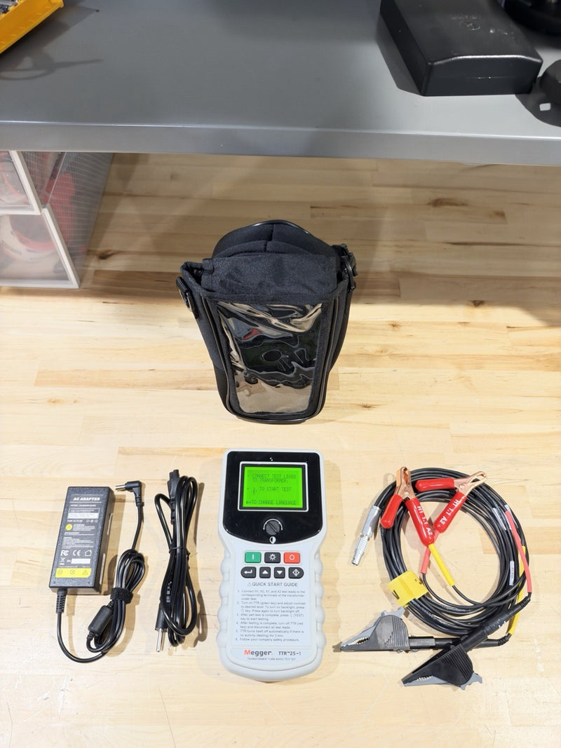 MEGGER TTR-25-1 SINGLE & THREE PHASE TRANSFORMER TURN-RATIO TEST SET SHIPS FREE