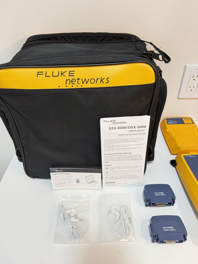 FLUKE NETWORKS DSX2-5000 VERSIV 2 LAN CABLE CERTIFIBER TESTER CALIBRATED 2027