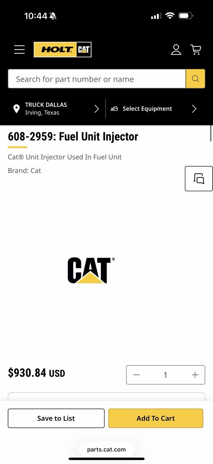 CAT 608-2959 DIESEL INJECTOR