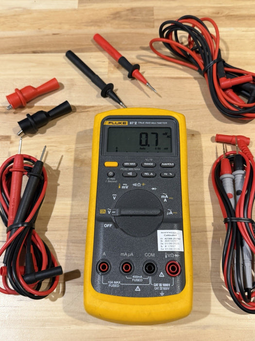 FLUKE 87V E2 INDUSTRIAL ELECTRICIAN COMBO KIT CALIBRATED 2026