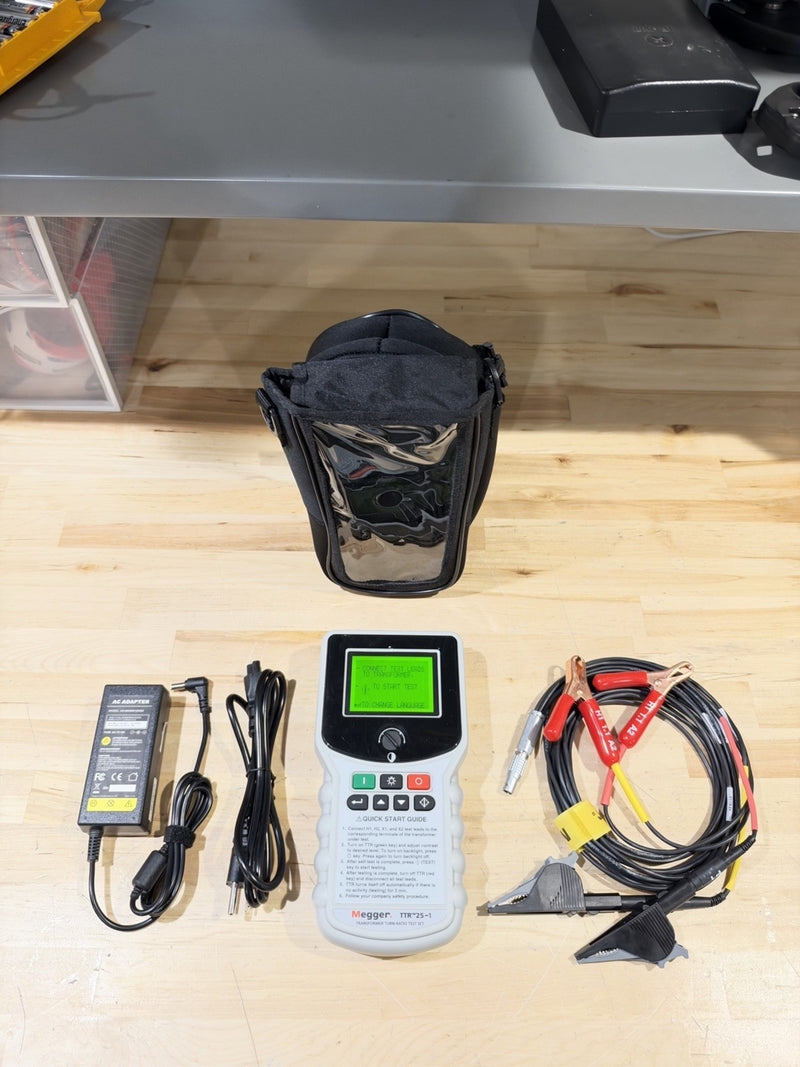 MEGGER TTR-25-1 SINGLE & THREE PHASE TRANSFORMER TURN-RATIO TEST SET SHIPS FREE