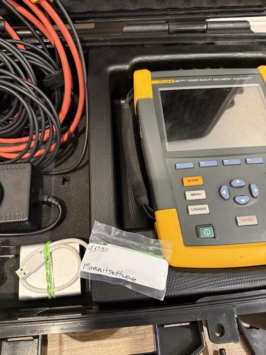 FLUKE 437 II POWER QUALITY & ENERGY ANALYZER WITH ACCESSORIES CALIBRATED 2026