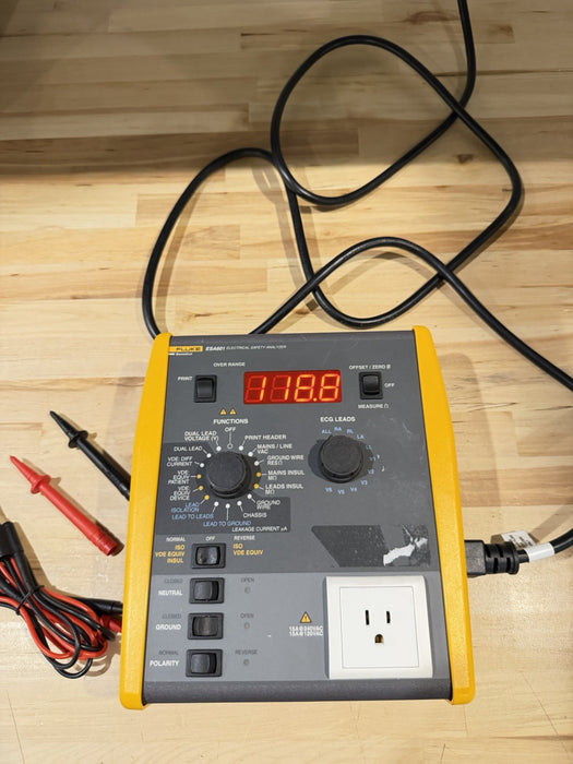 FLUKE BIOMEDICAL ESA601 ELECTRICAL SAFETY ANALYZER TESTER CALIBRATED 2025
