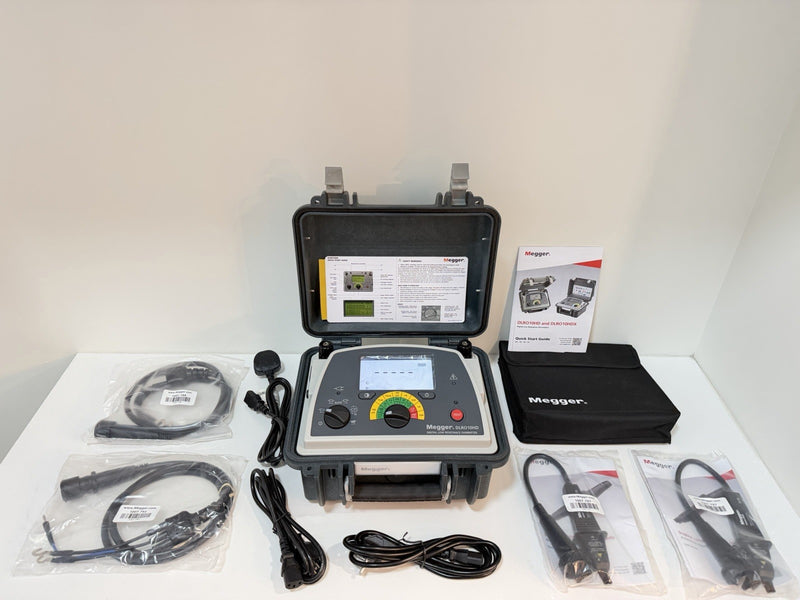 MEGGER DLRO10HD DIGITAL LOW RESISTANCE OHMMETER WITH CABLES