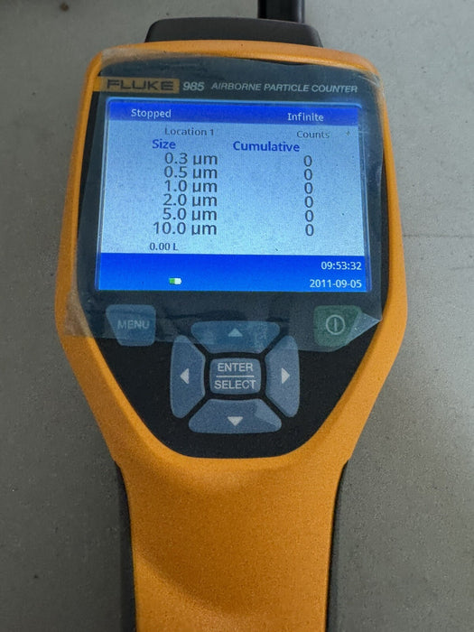 FLUKE 985 AIRBORNE PARTICLE COUNTER QUALITY HVAC IAQ METER NEW