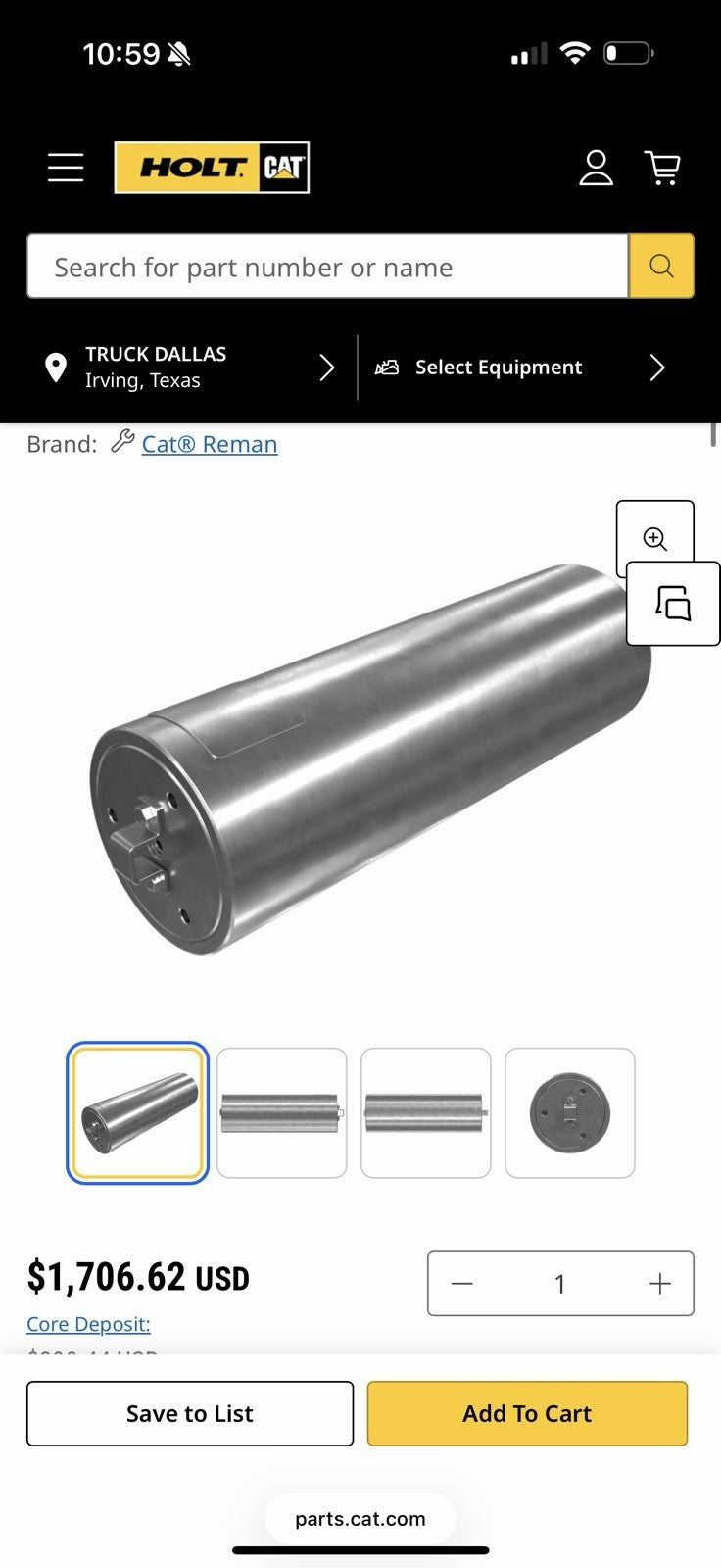 CAT 30R-0232 ACCUMULATOR