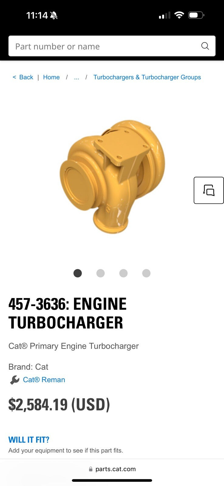 CAT 457-3636 TURBOCHARGER