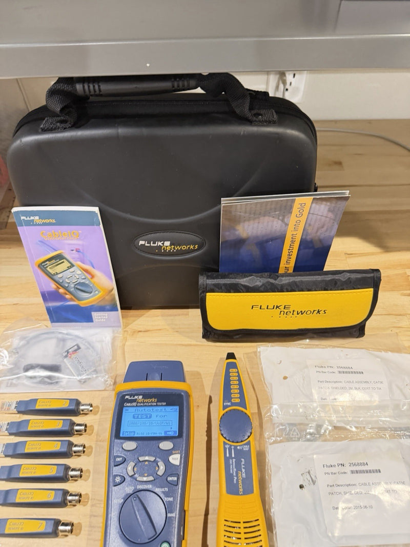FLUKE NETWORKS CABLE IQ QUALIFICATION TESTER KIT TESTED