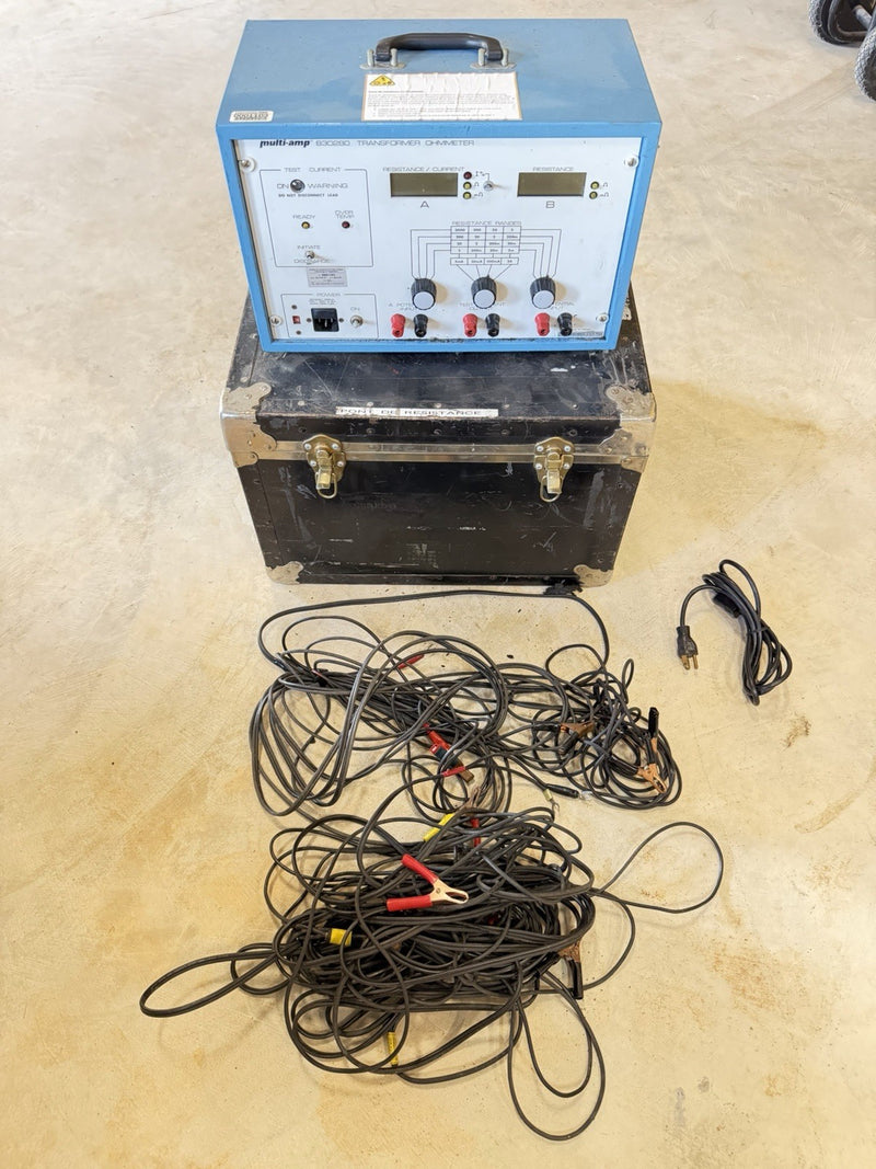 MULTI-AMP 830280 MEGGER TRANSFORMER OHMM 5A WINDING RESISTANCE TESTER