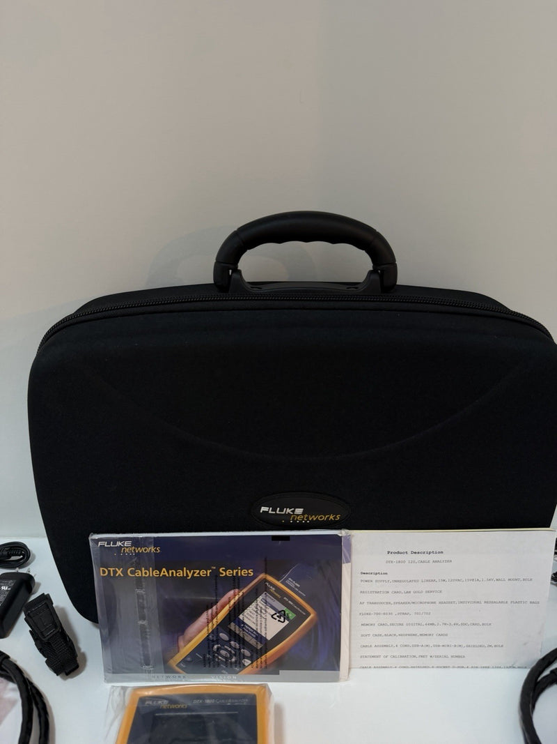FLUKE NETWORKS DTX-1800 CABLE ANALYZER KIT RARE