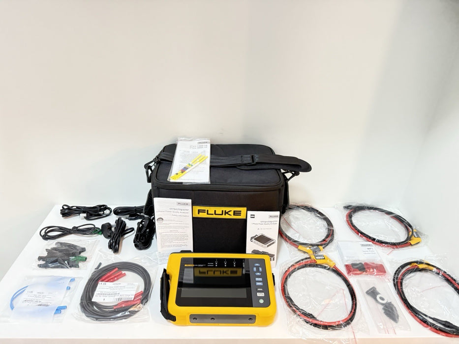 FLUKE 1775 THREE-PHASE POWER QUALITY ANALYZER W/ ACCESSORIES CALIBRATED 2025 NEW