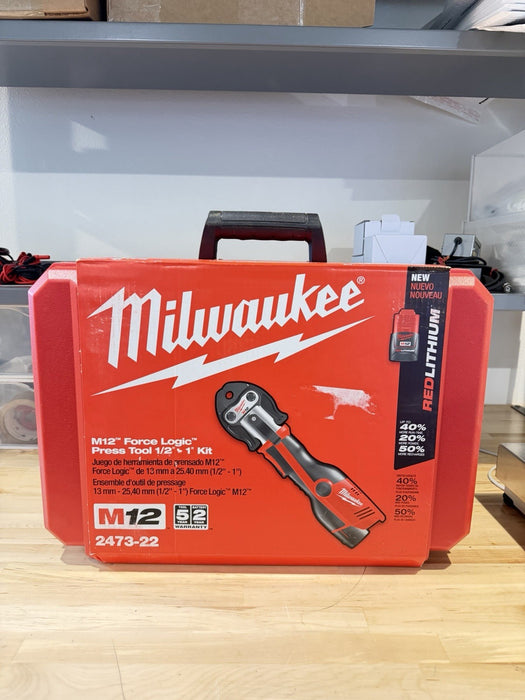 MILWAUKEE 2473-22 M12 FORCE LOGIC PRESS TOOL 1/2" - 1" KIT (NEW FACTORY SEALED)