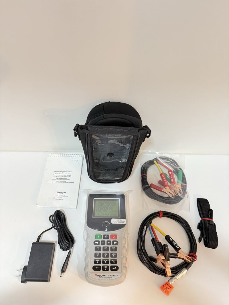 MEGGER TTR100-1 SINGLE PHASE TRANSFORMER TURN RATIO TEST SET TESTED