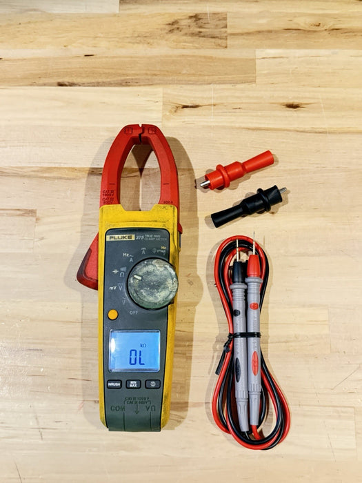 FLUKE 375 TRMS CLAMP METER W/ LEADS & CLIPS (SHIPS FAST)