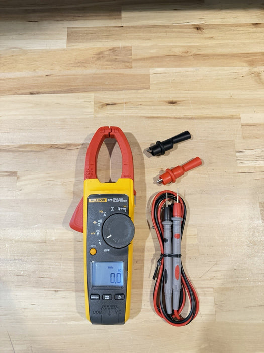 FLUKE 376 WIRELESS TRUE RMS AC/DC CLAMP METER W/LEADS - SHIPS FAST