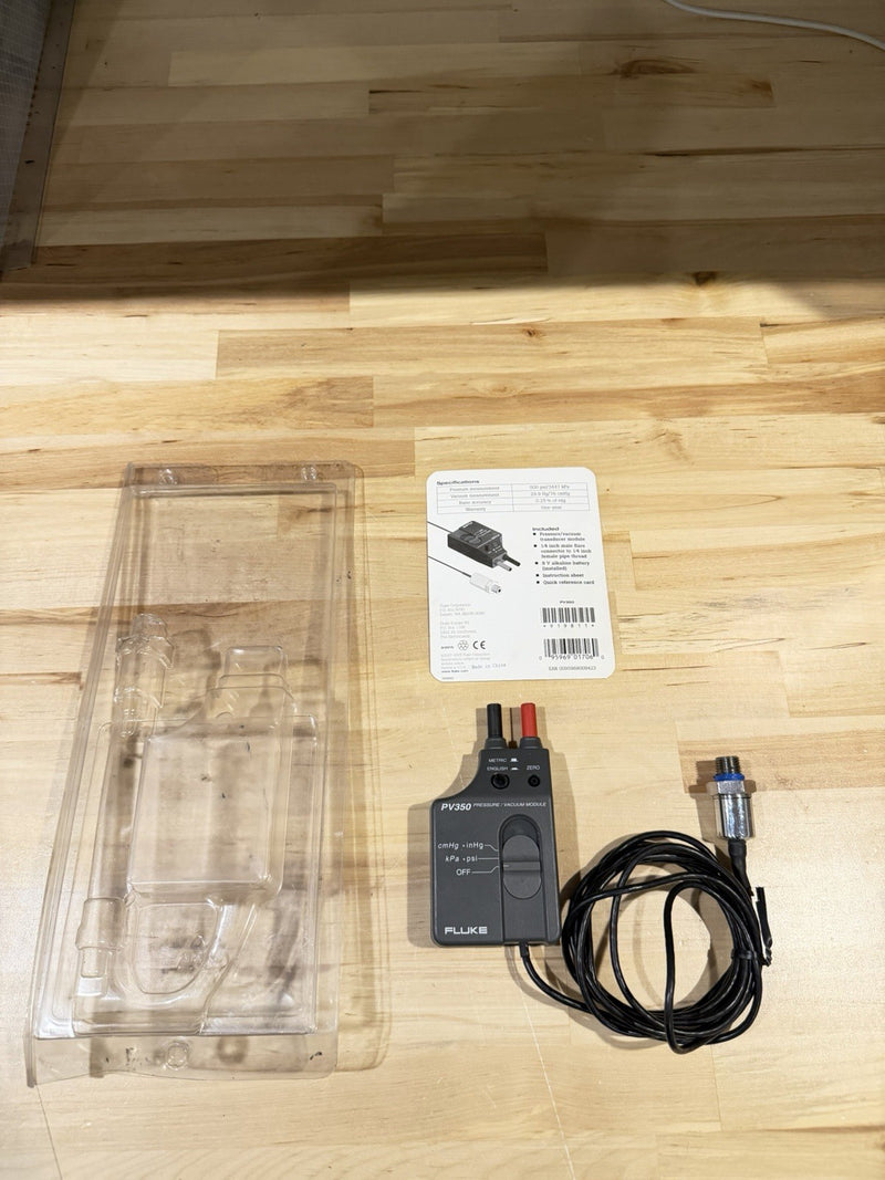 FLUKE PV350 PRESSURE VACUMM TRANSDUCER MODULE WITH BAG TESTED