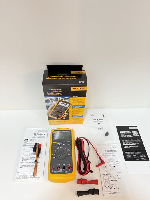 FLUKE 87-V INDUSTRIAL TRUE RMS DIGITAL MULTIMETER (MFG 2024) / NEW SEALED