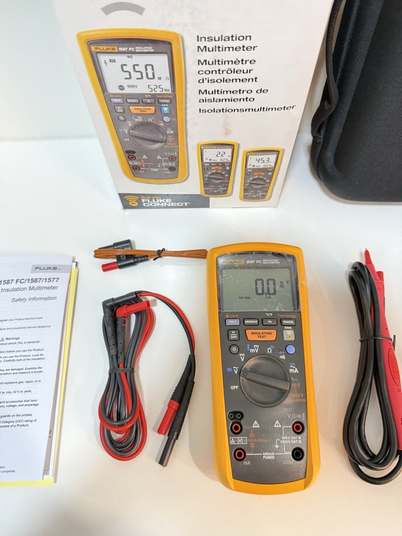 FLUKE 1587 FC 2 IN 1 HANDHELD DIGITAL INSULATION MULTIMETER