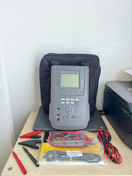 FLUKE ESA612 ELECTRICAL SAFETY ANALYZER 115V WITH ACCESSORIES & BAG