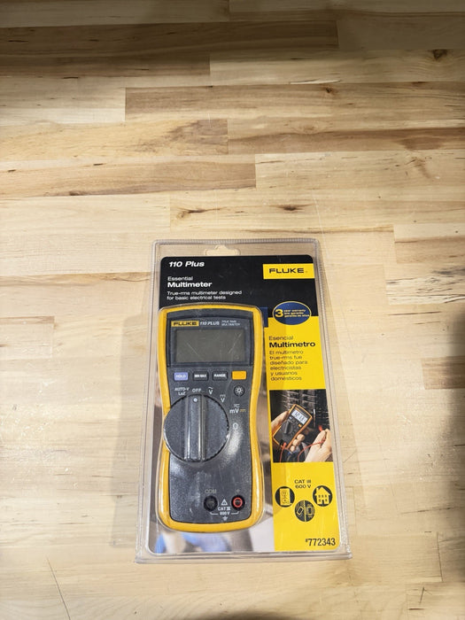 FLUKE 110 PLUS ESSENTIAL MULTIMETER WITH LEADS