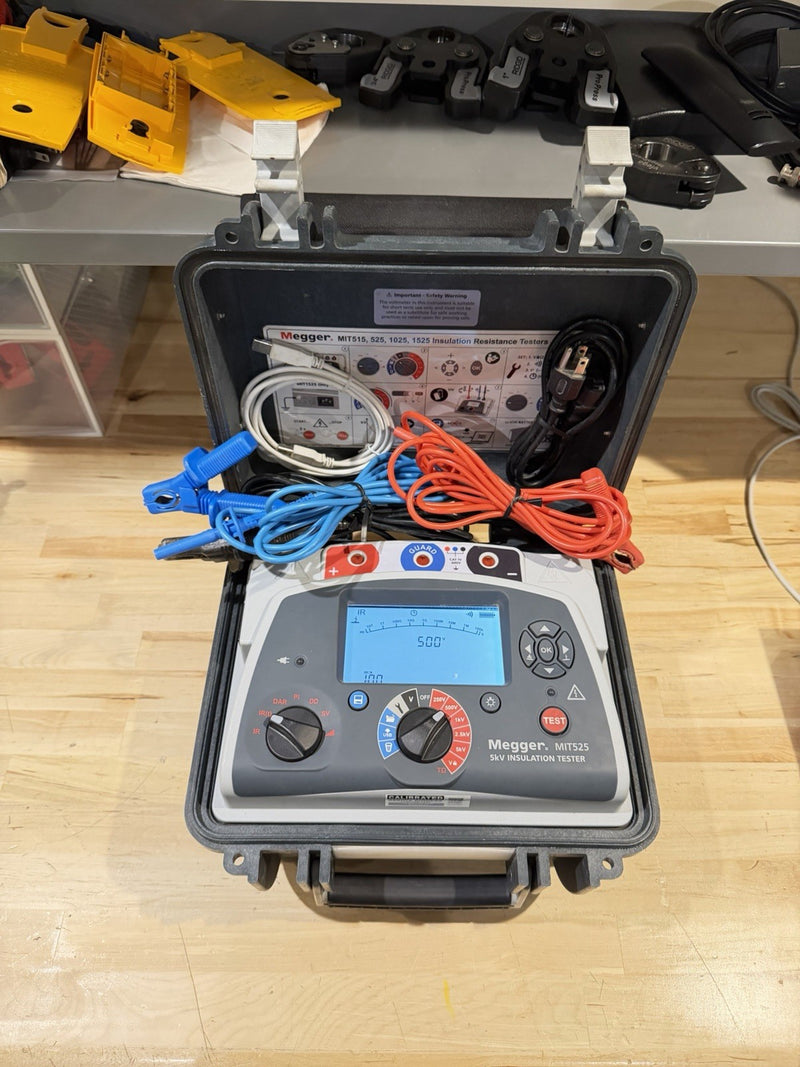 MEGGER MIT525 5KV INSULATION TESTER W/ LEADS & CHARGER (TESTED) FREE SHIPPING
