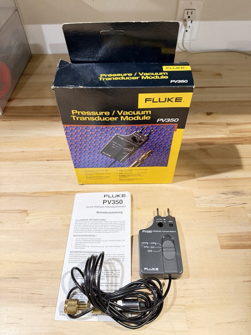 FLUKE PV350 PRESSURE VACUMM TRANSDUCER MODULE TESTED