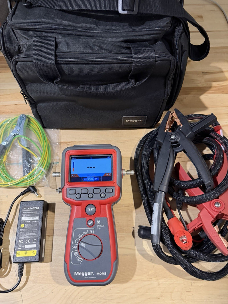 MEGGER MOM3 HANDHELD MICRO-OHMMETER 300A KIT CALIBRATED 2025 TESTED