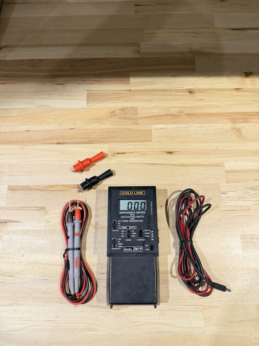 GOLDLINE ZM1P IMPEDANCE METER W/LEADS (TESTED) SHIPS FAST